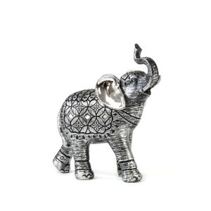 Figūrėlė Dramblys sidabro spalvos 21,5x20x8 cm Giftdecor 77305