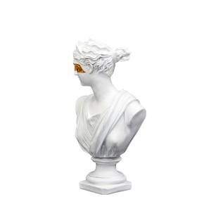Statulėlė biustas su auksine kauke 16x12x31 cm polirezininė Home Deco HD1342