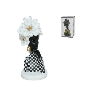 Figūrėlė Moteris su gėle balta sp. 12.5x14.5x29.5 cm ELIZABETHAN 8445393576268