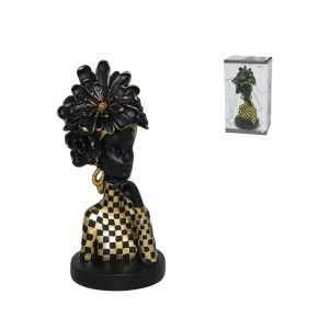 Figūrėlė Moteris su gėle aukso sp. 12.5x14.5x29.5 cm ELIZABETHAN 8445393576251