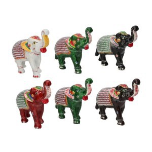 Figūrėlė Dramblys spalvoti 14 cm plastikas (mix) 8445393374901  Indija