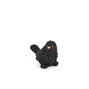 Figūrėlė Paukštelis juodos spalvos, betoninė 9x5x7 cm (mix) Sparrow 105404