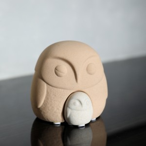 Figūrėlė Pelėda keramikinė 10,x10,5 cm rusva sp.