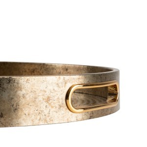 Padėklai 2 vnt su stiklu apvalūs 36x36x4 (32x32x4) cm Atmosphera 204019