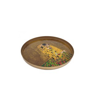 Padėklas metalinis G.Klimt Bučinys diam 23 cm