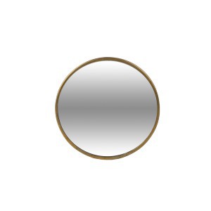 Padėkliukas veidrodinis žvakei D10 cm aukso spalvos apvadas Natural Living 31847