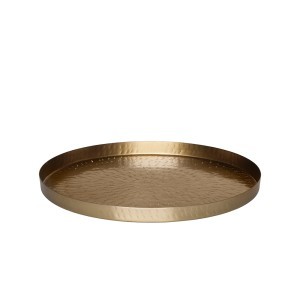 Padėklas metalinis, aukso spalvos D28 cm Rakel 4Living 630402