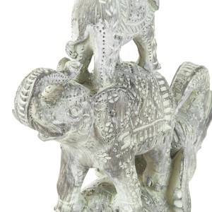 Figūrėlė Drambliai rusvos spalvos 18x6x31,5 cm polirezininiai Atmosphera 203961