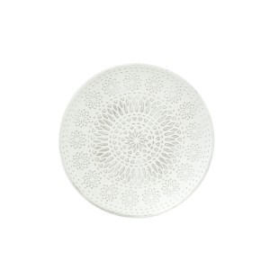 Dekoratyvinis padėklas Mandala medinis D29 cm baltos spalvos Giftdecor 77952