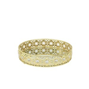 Padėklas veidrodinis aukso sp. 25x6x25 cm Home Deco KA0204