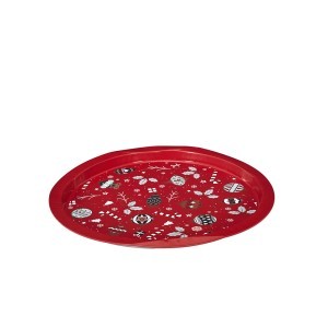 Padėklas metalinis kalėdinis D32 cm KA0384 KLD