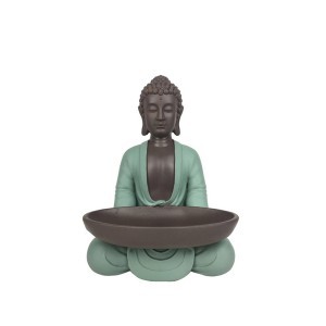 Figūrėlė Buda su lėkštele keramikinė 13.5x11x18 cm  Zen Arome