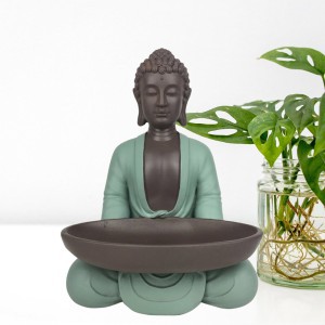 Figūrėlė Buda su lėkštele keramikinė 13.5x11x18 cm  Zen Arome