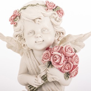 Figūrėlė Angelas su rožėmis 2 mix 12,5x11x8  cm 175592