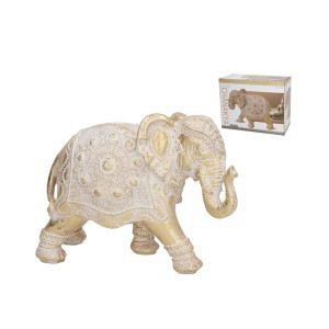 Figūrėlė dramblys CHANAKYA poliesteris 23x9.5x17.5 cm 8445393397344
