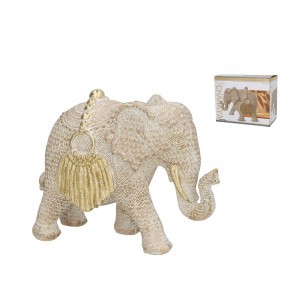 Figūrėlė dramblys CHANKYA poliesteris 10x20x16 cm 8445393397351