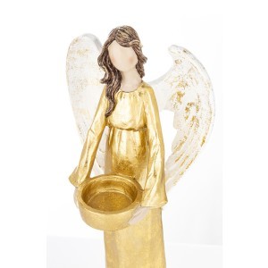 Figūrėlė Angelas polirezin. auksinės sp. 38x12,5x7,5 cm 171459