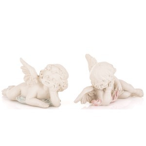 Figūrėlė Angelas polirezin. baltas 7,5x15x7,5  7,5x14x8,5 cm (mix) 175594