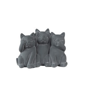 Figūrėlė 3 katės betoninė 22x10x16 cm Clayre