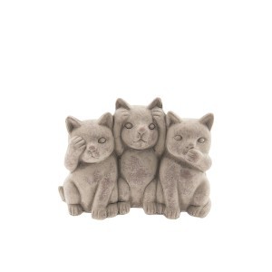 Figūrėlė 3 katės betoninė 22x10x16 cm Clayre