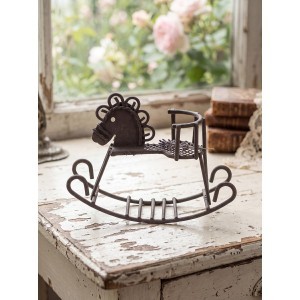 Figūrėlė metalinė Supamas arkliukas 9x3x6 cm Clayre