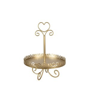 Padėklas metalinis aukso spl. 30x40 cm Clayre