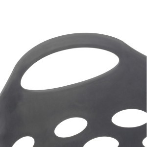 Krepšys plastikinis su rankenom D40,5xH38 cm 28 l pilkos sp. 5Five 117067