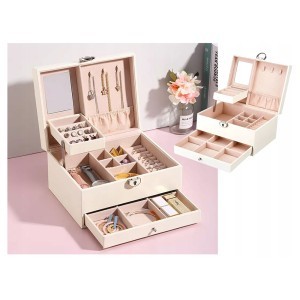 Dėžutė papuošalams su veidrodėliu 23x18x12 cm 01784_B (01784)