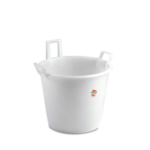 Kubilas nemaistinis baltas su rankenomis 45 l D50xH40 cm 32501 Italija STEFANPLA