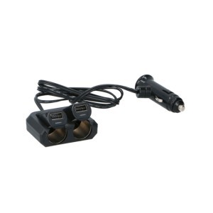 Įkroviklis auto 2 lizdai +2USB jungtys 12/24V DUNLOP 871125216237