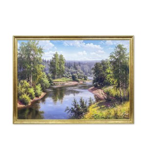 Reprodukcija 1705450 su rėmu 1203300 Miško upė 50*70 SVX