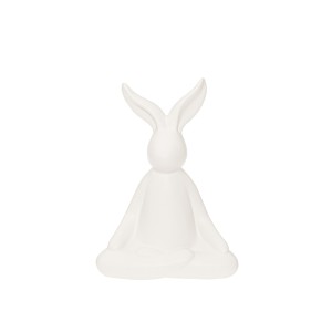 Dekoratyvinė figūrėlė Triušis Yoga baltos spl. 15 cm 614151