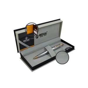 Rašiklis dėžutėje sidabro/aukso spalvos "Buckingham" RE112D REGAL