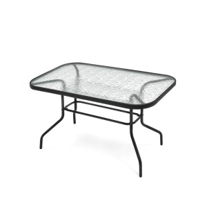 Staliukas lauko stačiakampis iš metalo/stiklo 50x90x50 cm NEO2316