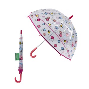 Skėtis vaikiškas permatomas D73 cm Benetton 401242856878