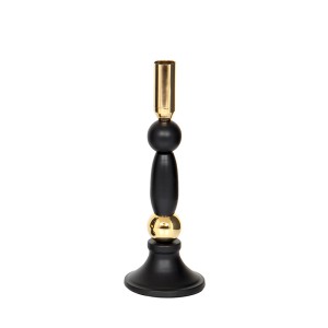 Žvakidė metalinė aukso sp. VC8417B h 27 cm
