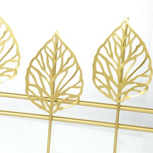 Sieninė metalinė kabykla Golden Leaves, 77×30 cm