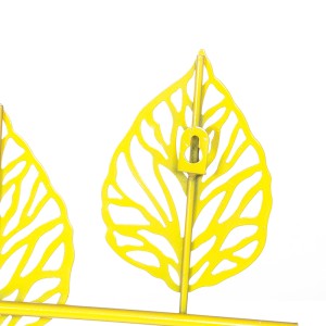 Sieninė metalinė kabykla Golden Leaves, 77×30 cm