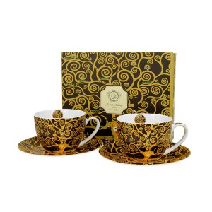 Puodeliai porcelianiniai 2 vnt. G. Klimt Gyvenimo medis 280 ml DUO