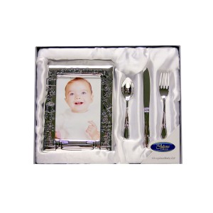Rinkinys krikštynoms rėmelis+stalo įrankiai H:28 W:23 D:5 cm 8874C Widdop