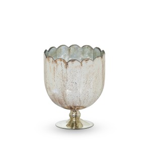 Vaza/žvakidė stiklinė 14x14x19 cm Art glass