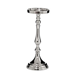 Žvakidė 1 žvakei metalinė nikeliuota h 29 cm 11302-L SAVEX