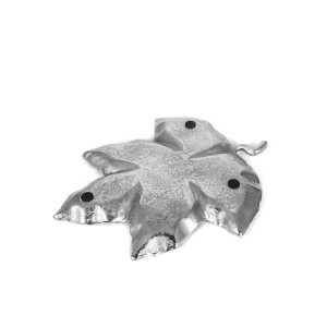 Dekoratyvinė lėkštė metalinė Lapas aukso/sidabro sp. 30 cm DECOSILUET