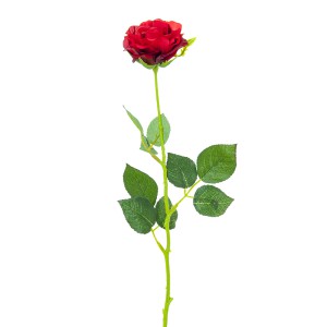 Dekoratyvinė gėlė Rožė raudona/oranžinė (12)  h 61 cm SAVEX