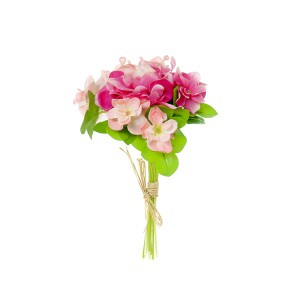 Dekoratyvinė gėlė Hortenzijų puokštelė (24) h 18 cm SAVEX