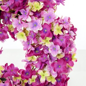 Dekoracija vainikėlis Hortenzijos žiedai d 34 cm (1) SAVEX