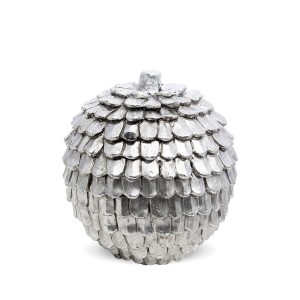 Dekoracija kankorėžis sidabro sp. polirezin. 14x12x12 cm 123766 KLD