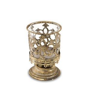 Žvakidė metalinė ant kojelės 15x10x10 cm 115279