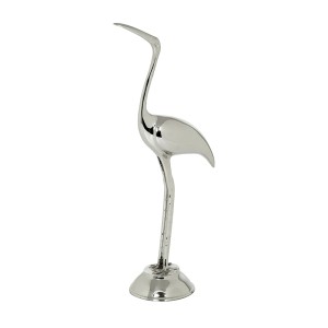 Statulėlė Gervė metalinė sidabro spl. h 33 cm DECOSILUET