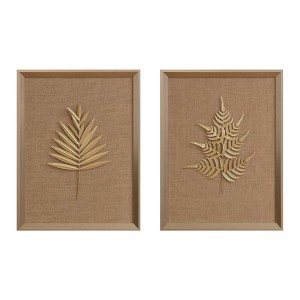 Sienos dekoracija Lapas metaliniame rėme 60x45x3,5 cm HE1461 Widdop